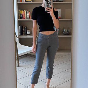 Grey Cropped Trouser Pants (XS/S)